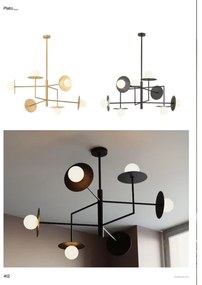 Redo 01-2735 - PLATO rúdon függő csillár 8xG9/10W/230V arany