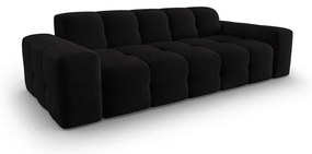 Fekete bársony kanapé 222 cm Kendal – Micadoni Home