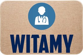 Lábtörlő lenvászon ajtó alá Családi rendelő Üdvözöljük