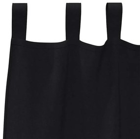 Függönyök függönyökkel 2 pcs Fekete 175x140cm Poliészter