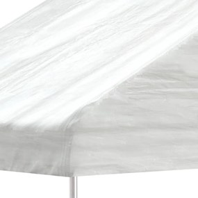 fehér polietilén pavilon tetővel 17,84 x 4,08 x 3,22 m