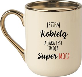 Bögre Elegáns Bézs Arany Rant Vicces Ajándék Nő Vagyok Szupererő