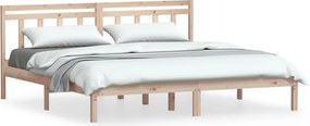 vidaXL tömör fenyőfa ágykeret 200 x 200 cm