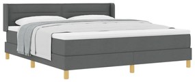 Boxspringágy Matrac, sötétszürke, 180 x 200 cm, szövet