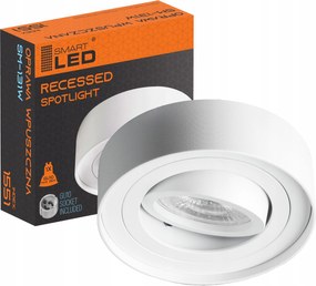 Süllyesztett halogén lámpatest GU10 mennyezeti Led spot cső mozgatható fehér