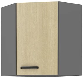 Sarok felső konyhaszekrény Scarmi 58x58 GN-72 1F (Antracit + Herringbone scandi). 1049758