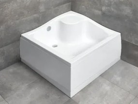 Radaway Korfu C szögletes akril zuhanytálca lábbal, 90x90 +B602R szifon