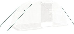 vidaXL fehér acélvázas melegház 8 m² 4 x 2 x 2 m