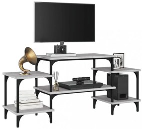 szürke sonoma színű szerelt fa TV-szekrény 117x35x52 cm