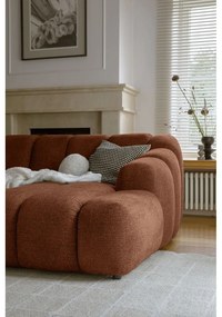 Terrakotta színű sarokkanapé (jobb oldali-heverő résszel) Shell – Miuform