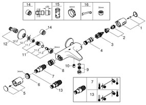 GROHE 34227002 - termosztátos kádcsaptelep PRECISION TREND DN 15 fényes króm