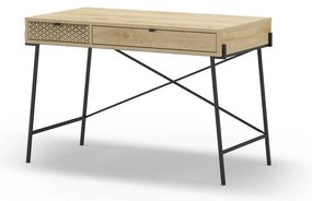 Íróasztal tölgyfa dekorral 60x110 cm Ecrin – Marckeric