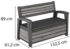 Decocoat műanyag kerti pad/tároló 227 L