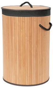 Natúr színű bambusz szennyeskosár 70 l Bamboo – Compactor