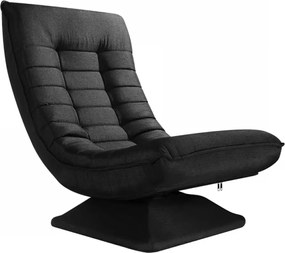 ABERDEEN napozó fotel 87×60×105cm, fekete Casaria