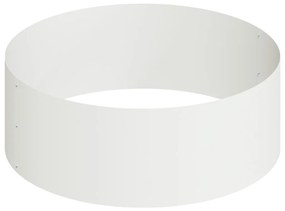 Fém Virágcserép Acél/Fehér Porszórt Acél Nagy Virágcserép