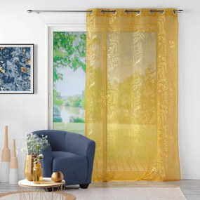Sárga átlátszó függöny 140x280 cm Belflor – douceur d'intérieur