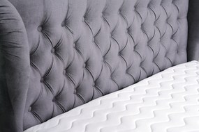 Franciaágy Boxspring 180 cm Ortun (lila) (matracokkal). 1033266