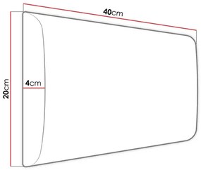 Kárpitozott fali panel Pazara 40x20 (manila 18). 1054224