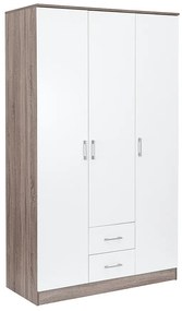 Miami gardróbszekrény 120x205 cm fehér-yorki tölgy