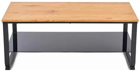 ARTIGA dohányzóasztal 45x105 cm fekete/bézs