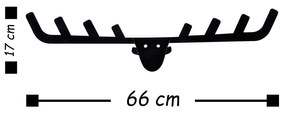 Fali Dekoráció  - Fém fali akasztó, Antler