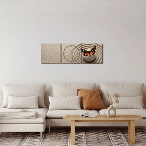 Kép - Zen kert (órával) (90x30 cm)