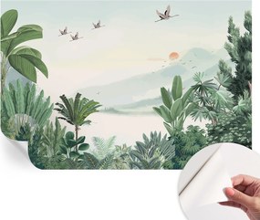 Mosható öntapadós fotótapéta étkezőbe Trópusi oázis 104x70 cm