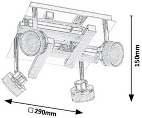 Rabalux 5638 - LED Mennyezeti spotlámpa PADMA 4xLED/5W/230V + 4xLED/3W/230V
