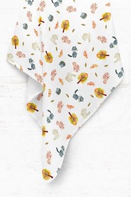 Fehér muszlin gyerek takaró 75x100 cm Forest – Mijolnir