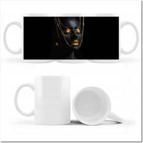 Fényképes bögre Arannyal bevont fej