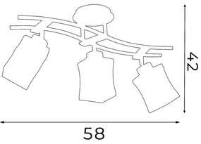 Mennyezeti lámpa DERBY 3xE27/60W/230V