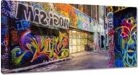 Festmények 115x55 Graffitti falfestmény