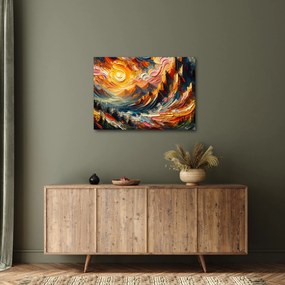 Kép - Hegyek, melyeket napfény ölel (70x50 cm)
