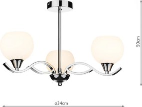 Dar Lighting ARUBA ARU0350 Plafonlámpa 3x40W/E14 IP20