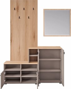 Előszobai összeállítás, toffee/natúr canella strata/cremona torro tölgy, EBRAO