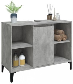 vidaXL betonszürke szerelt fa mosdószekrény 80 x 33 x 60 cm