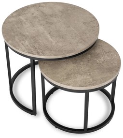 Dohányzóasztal szett (2 db.) Reliquias (szürke + beton) . Akció -15%. 1119281