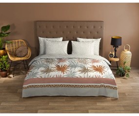 Fehér-világosszürke egyszemélyes pamut ágyneműhuzat 140x200 cm – Good Morning