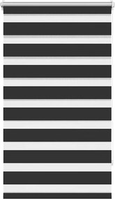 vidaXL fekete zebra roló 70,9 x 120 cm szövet szélesség 66,7 cm