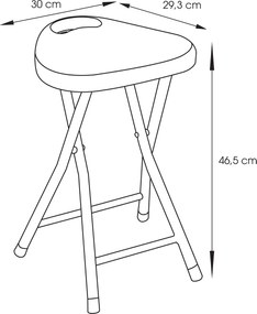 Aqualine Aqualine, Fürdőszobaszék 30x46,5x29,3 cm, fehér, CO75