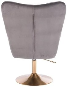 HR650N Grafit modern velúr szék arany lábbal