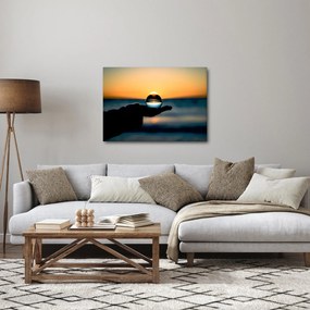 Üveggolyó a tenyérben (70x50 cm)