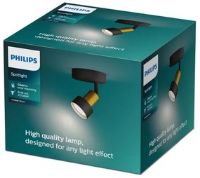 Philips - Spotlámpa CONDUIT 1xGU10/5W/230V fekete/réz
