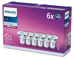 KÉSZLET 6xLED Izzó Philips GU10/4,6W/230V 4000K