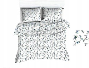 Fakéreg párnahuzat 40x40 fehér virágos kék