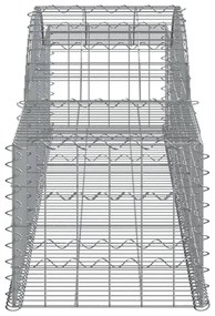 15 db íves horganyzott vas gabion kosár 300x50x40/60 cm