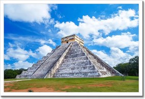 Poszterek keretben 60x40 Kukulkana piramis Mexikó