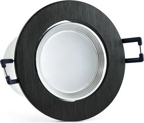 POLUX 301833 MOON Kültéri Mennyezetbe Építhető Lámpa Fekete LED IP40