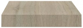 tölgyszínű MDF lebegő fali polc 23 x 23,5 x 3,8 cm